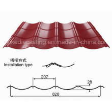 Telhas de telhado mergulhadas quentes disponíveis do metal de 40-120g / Sqm (YX27-207-828)